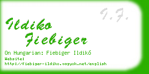 ildiko fiebiger business card